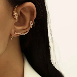Rhinestone Serpentine Design Ear Wrap Earrings